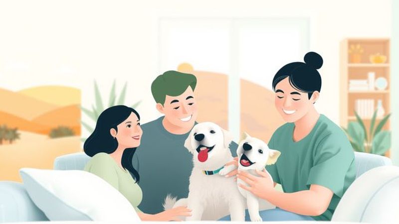 Una familia feliz en un hogar sereno