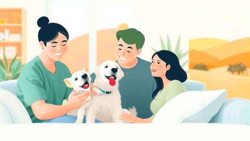 Una familia feliz en un hogar sereno