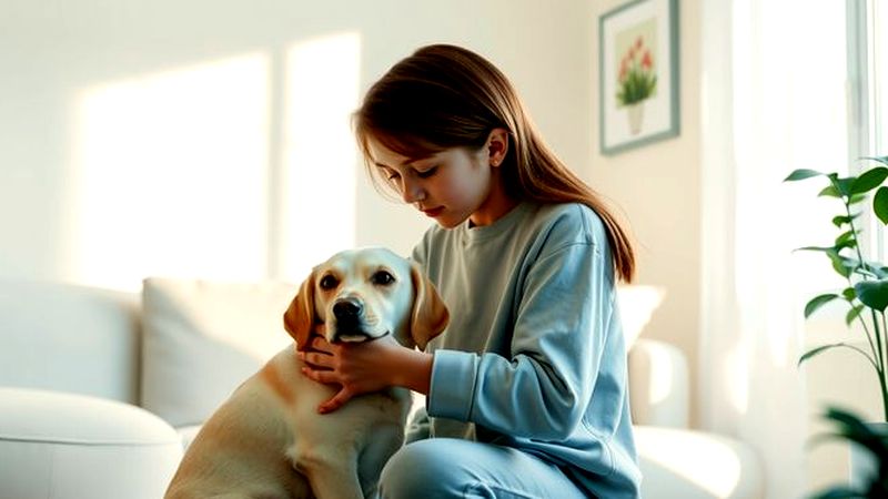 Un joven y su perro