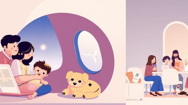 Una escena familiar explora viajes pacíficos