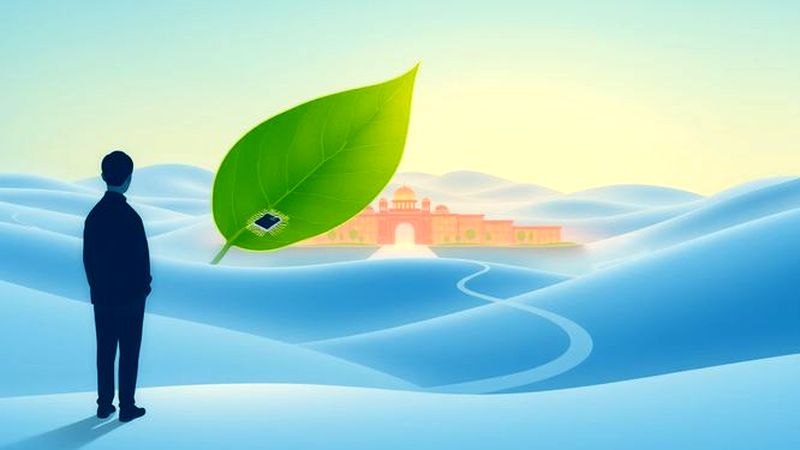 Paisaje tranquilo con comunidad y reflexión