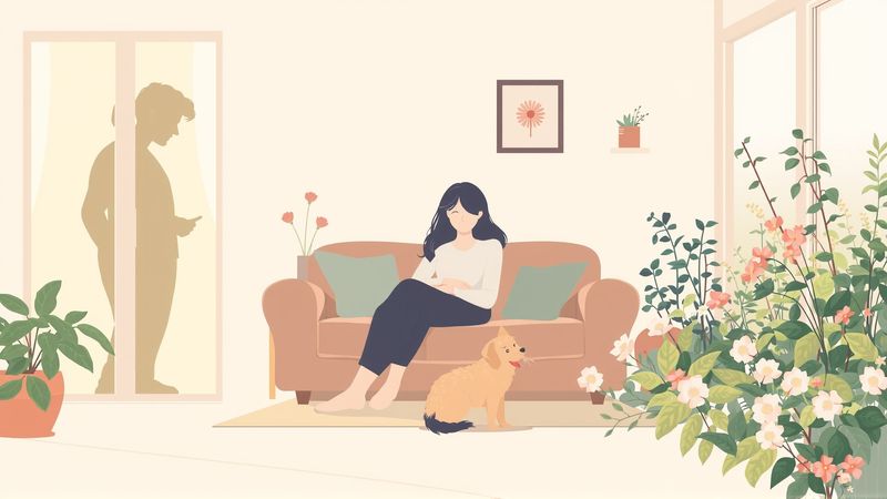 Una familia feliz en un hogar sereno