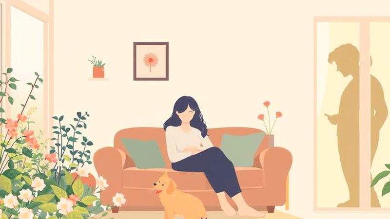 Una familia feliz en un hogar sereno