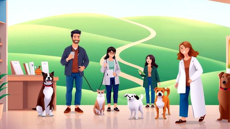 Una clínica veterinaria feliz invita al viaje