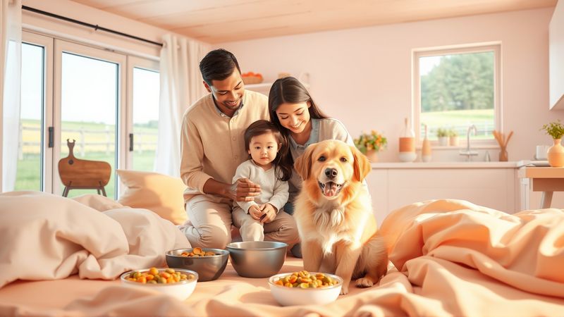 Una familia feliz disfruta de armonía