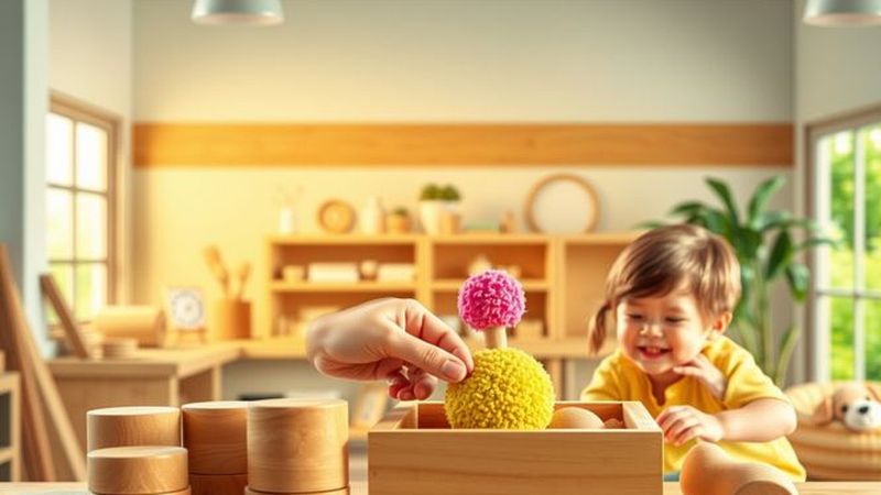 Un niño feliz juega con un juguete