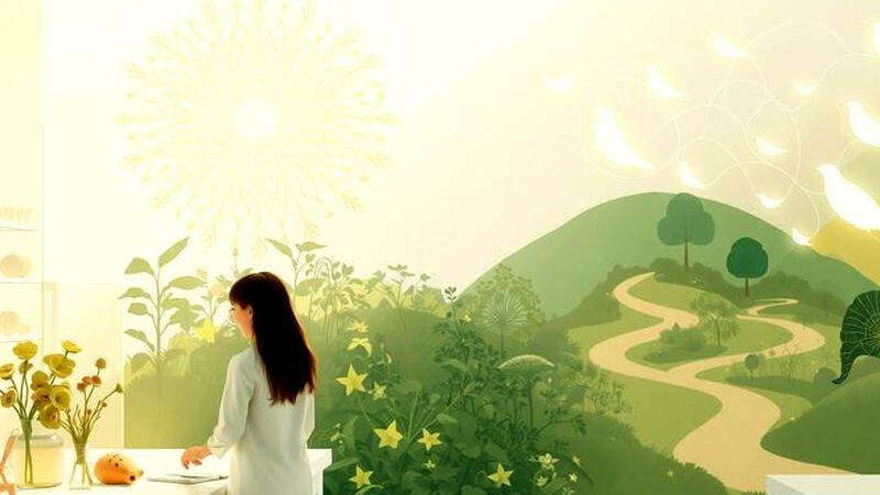 Una ilustración tranquila revela armonía natural