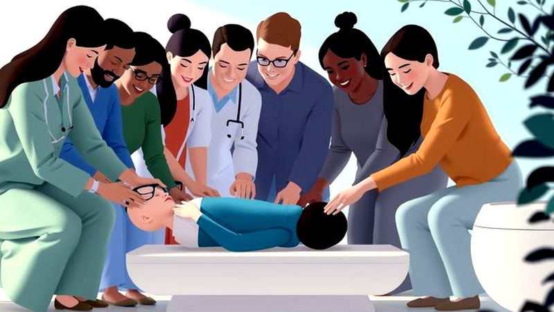 Cuidan con ternura a un paciente