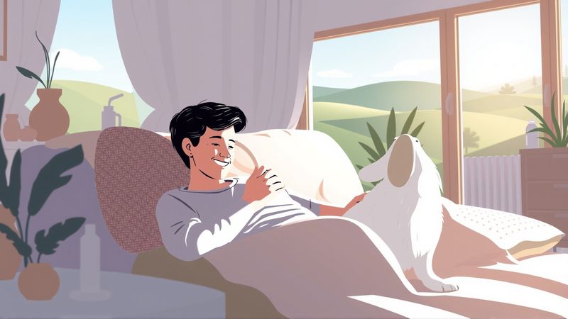 Un hogar sereno con compañía feliz