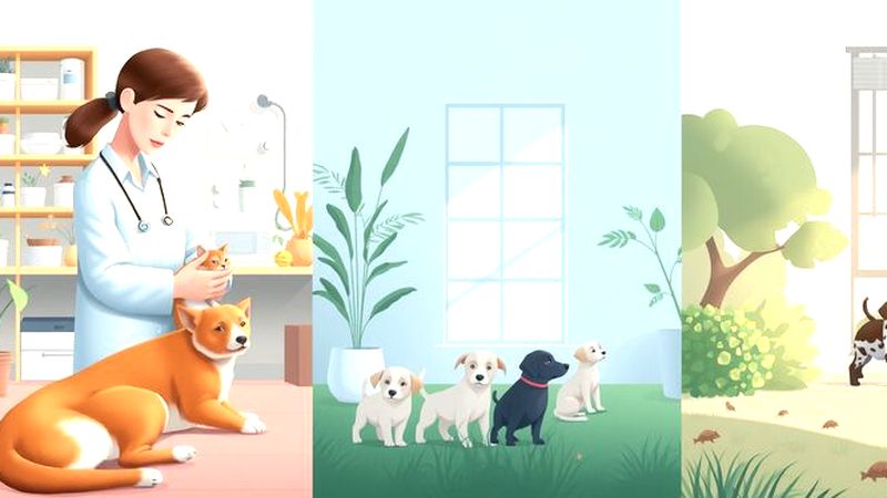 Un veterinario cuida animales en paz