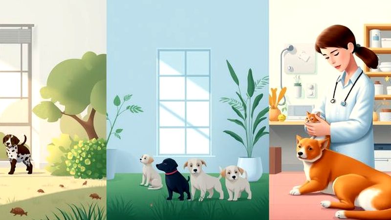 Un veterinario cuida animales en paz