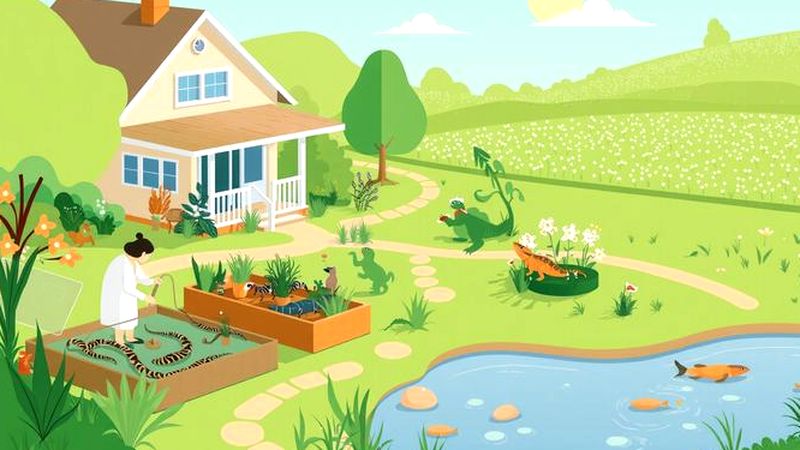 Un jardín comunitario pacífico y armonioso