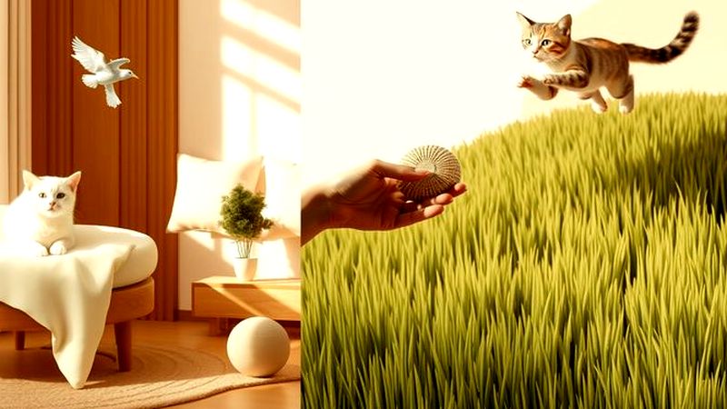 Un gato disfruta su hogar sereno