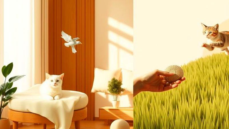 Un gato disfruta su hogar sereno