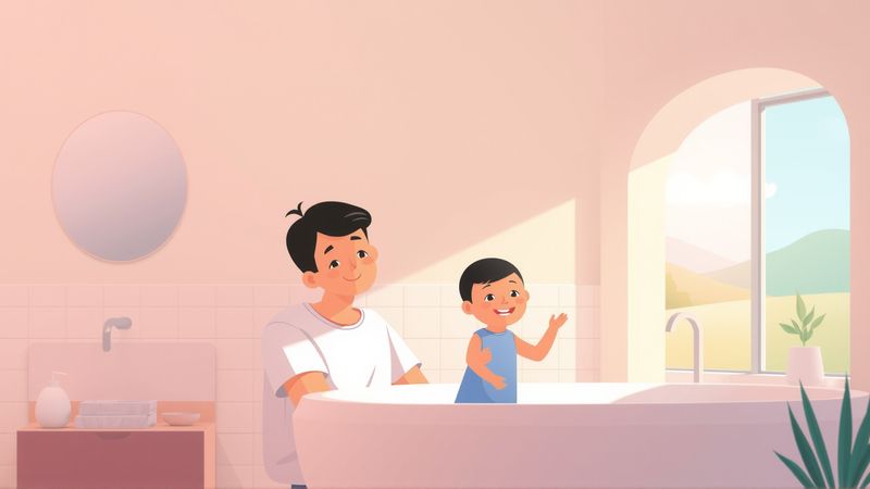 Un baño tranquilo inspira confianza y calma