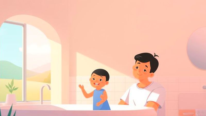 Un baño tranquilo inspira confianza y calma