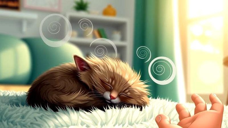 Un gato tranquilo transmite calma y conexión