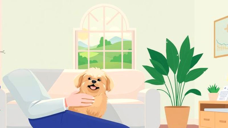 Un ambiente tranquilo observa a un perro