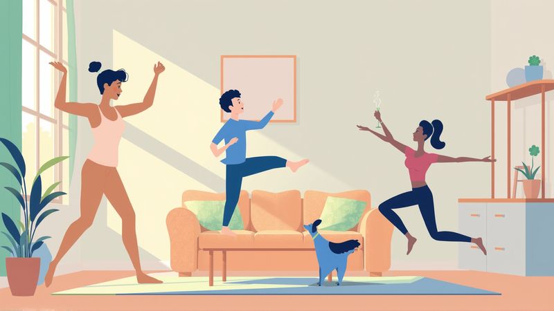 Un grupo dinámico disfruta de bienestar