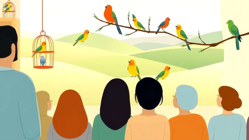 Pajaros estilizados transmiten calma y equilibrio