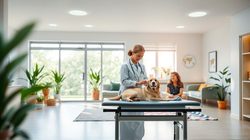 Un veterinario tranquilo ofrece bienestar familiar