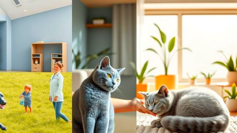 Un gato tranquilo disfruta de un hogar cálido