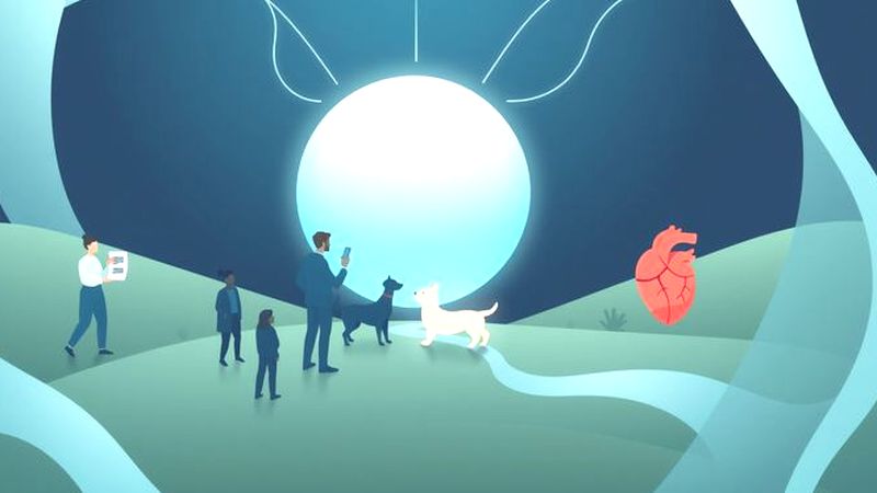 Una esfera azul guía la colaboración serena