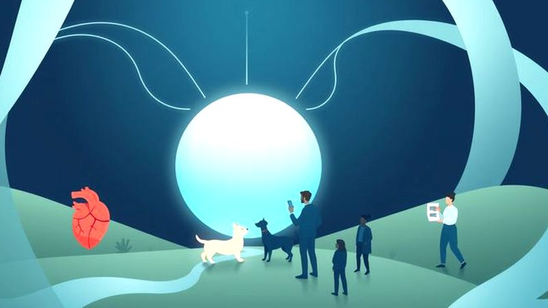 Una esfera azul guía la colaboración serena