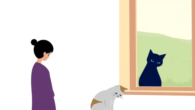 Un humano observa silenciosamente a un gato