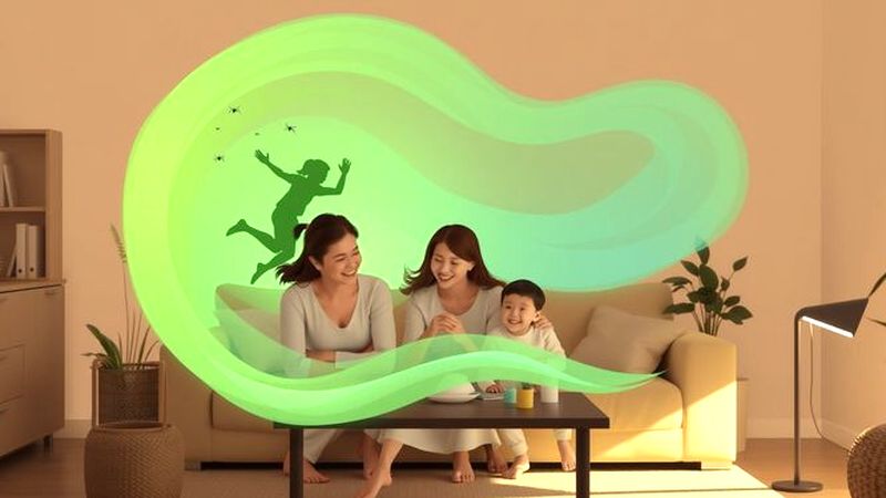Familia tranquila disfruta armonía natural preventiva