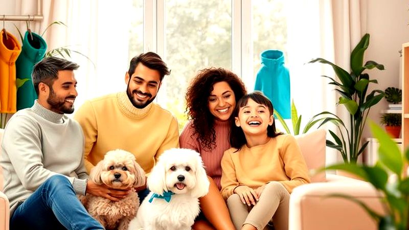 Una familia feliz disfruta de la serenidad